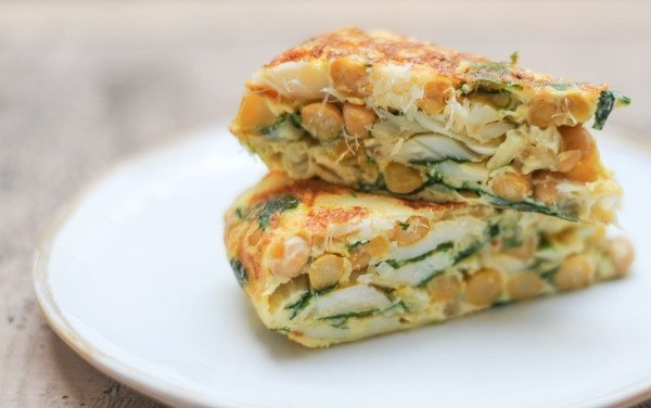 Tortilla de Bacalhau com Grão-de-Bico