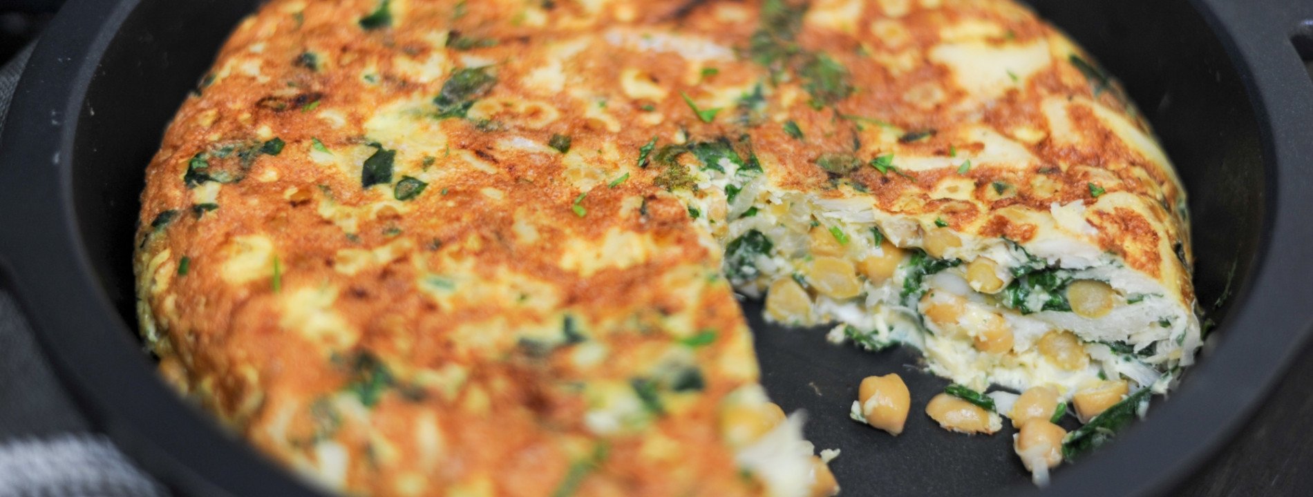 Tortilla de Bacalhau com Grão-de-Bico