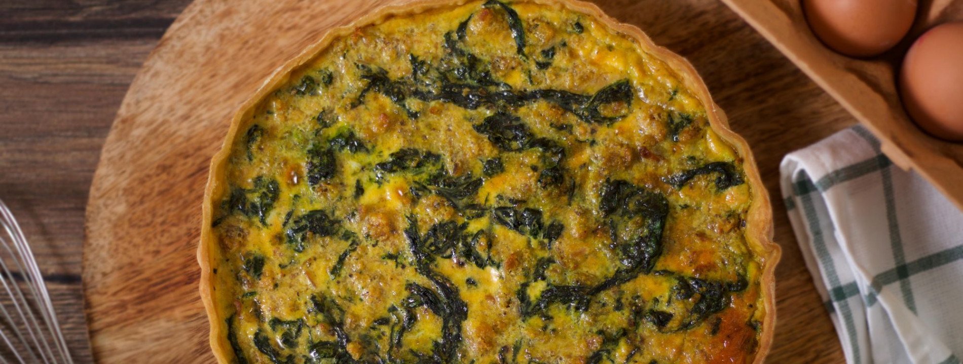 Quiche with Alheira and Sprouts