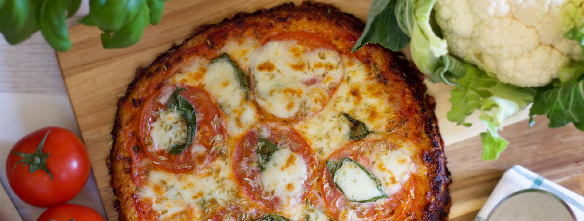 Pizza Margherita de Couve Flor
