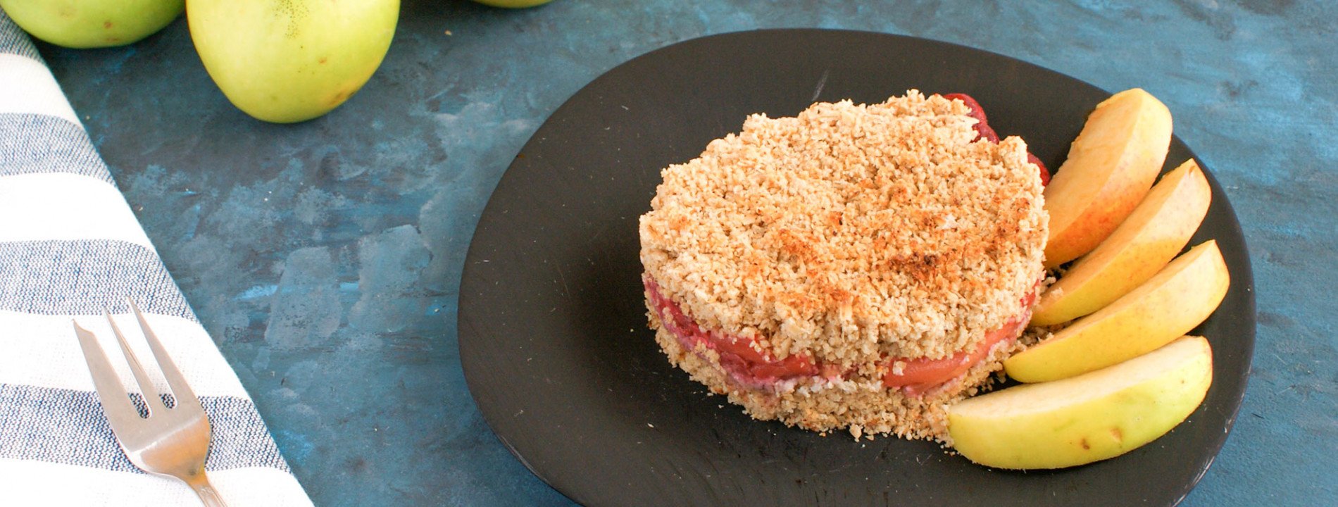 Crumble de Maçã e Morango