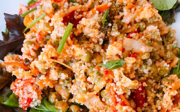 Salada de Quinoa com Ervilhas