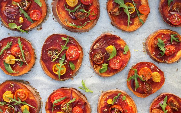 Mini Pizzas Simbióticas de Batata Doce