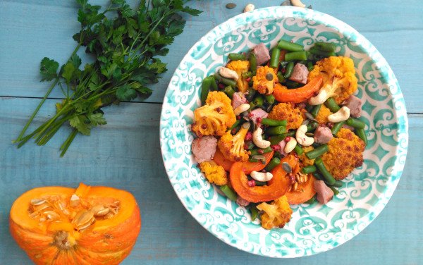 Atum com Legumes Tostados