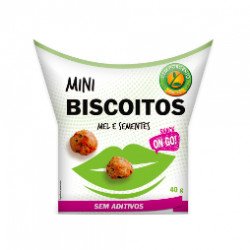 Snack Mini Biscoitos Mel e Sementes 50gr