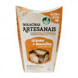 Bolacha Artesanal Sésamo e Baunilha s/glúten 125gr