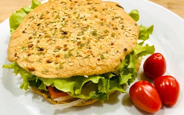 Tuna bread in frying pan