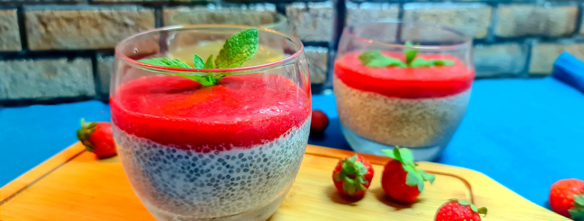 Chia pudding with fruit