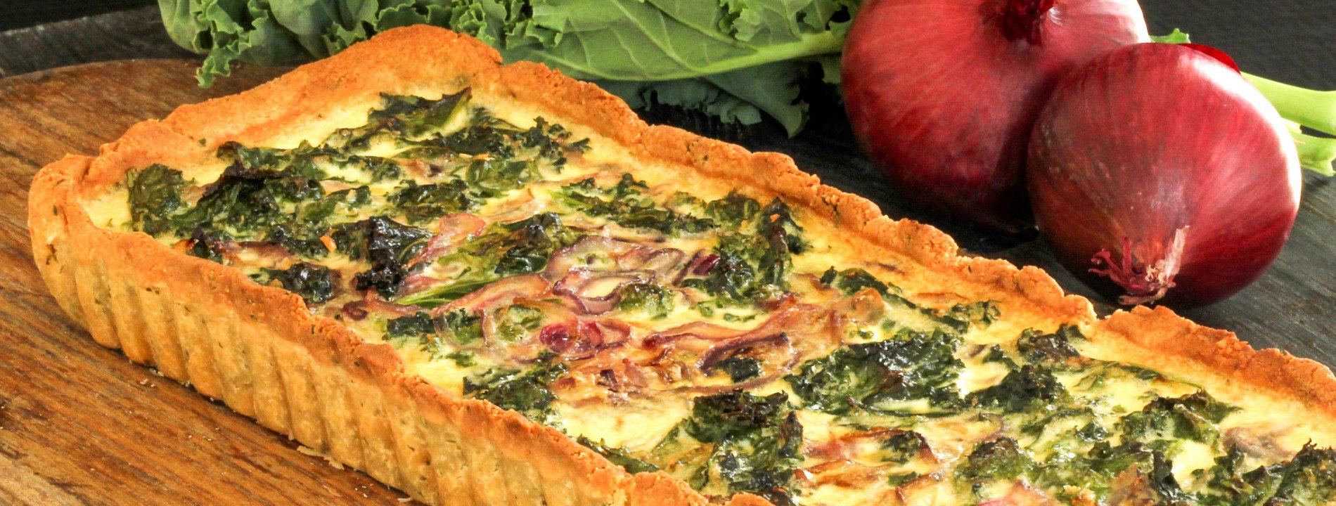 Kale and Red Onion Pie