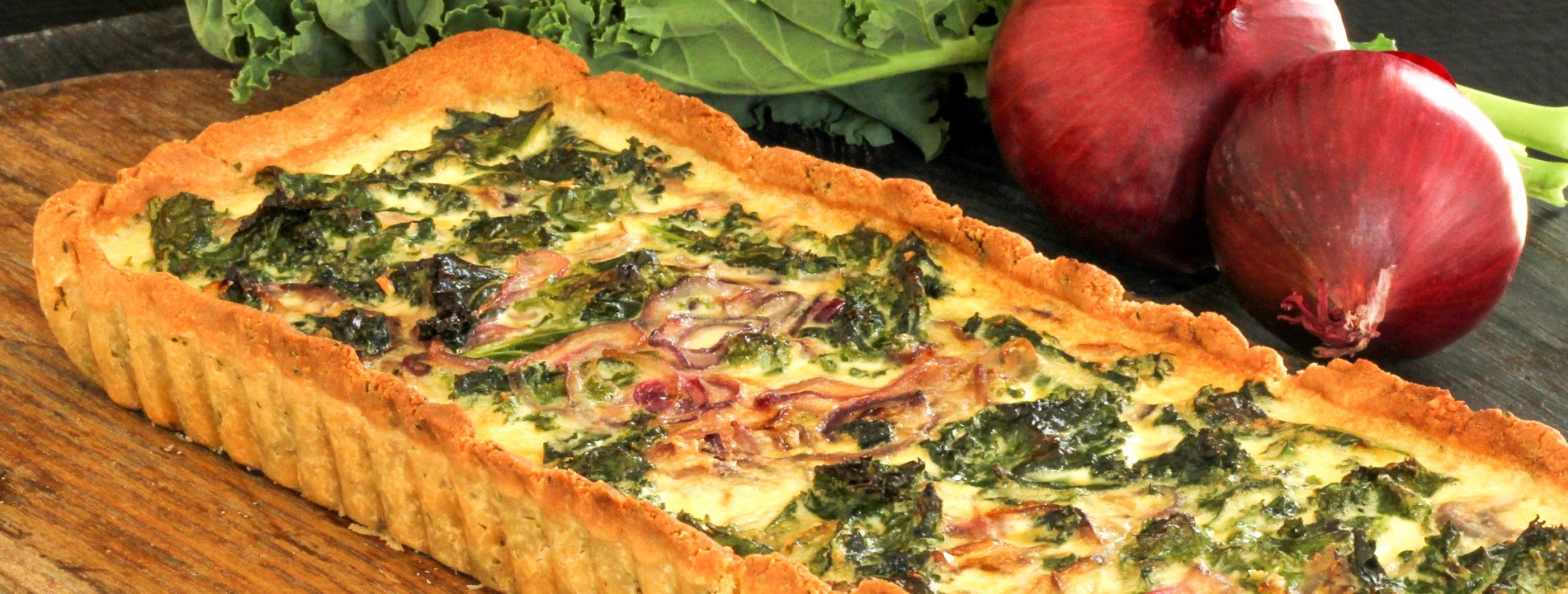 Tarte de Kale e Cebola Roxa